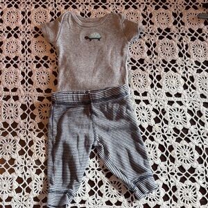 Carter's Gray and Blue Striped Kids Pajamas
